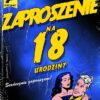 Zaproszenie w formie komiksu na 18 urodziny