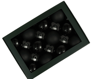 Bombki szklane w kolorze czarnym 6cm