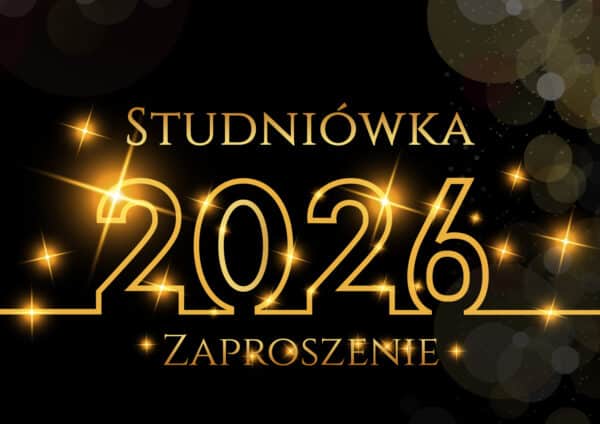 Zaproszenia na studniówkę czarne 2026
