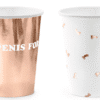 Kubeczki w kolorze rose gold panieński