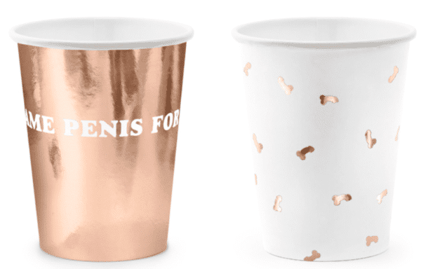 Kubeczki w kolorze rose gold panieński