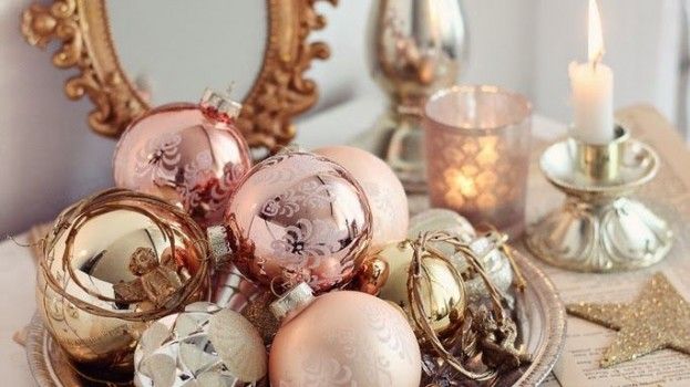 bombki rose gold