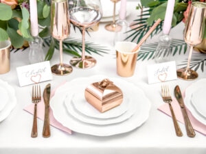 wesele w stylu rose gold