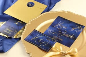 Zaproszenia na ślub royal blue
