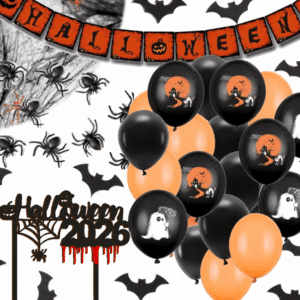 Zestaw Na Halloween Mroczny Pomarańczowo-Czarny
