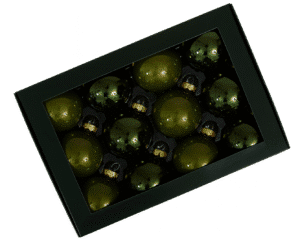 Bombki szklane ciemna oliwka 6cm