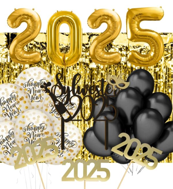Zestaw Dekoracji na Sylwestra Party Night 2025