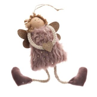 Aniołek Zawieszka Na Choinkę Różowy