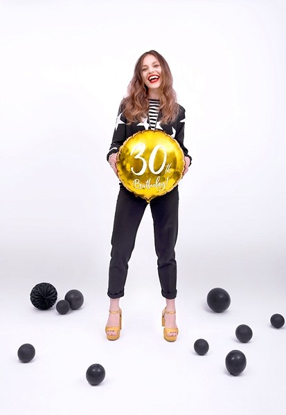 Balon 30th Birthday, Złoty