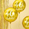 Balon 40th Birthday, Złoty