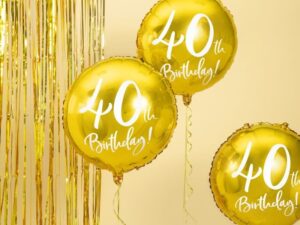 Balon 40th Birthday, Złoty