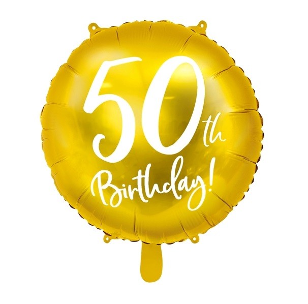 Balon 50th Birthday, Złoty