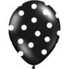 Balon czarny w białe kropki