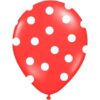 Balon czerwony w białe kropki