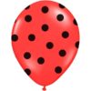 Balon czerwony w czarne kropki