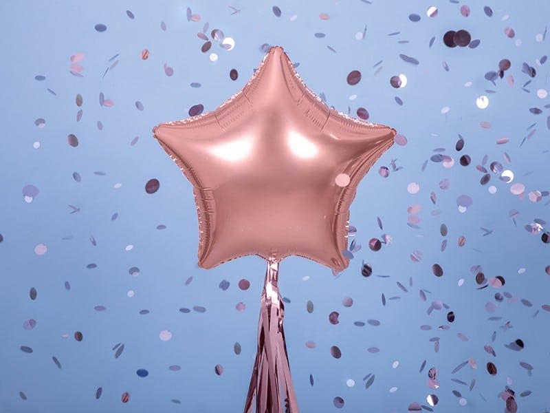 Balon foliowy 45cm Gwiazdka Rose Gold