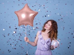 Balon foliowy 45cm Gwiazdka Rose Gold