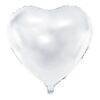 Balon foliowy 45cm Serce Białe