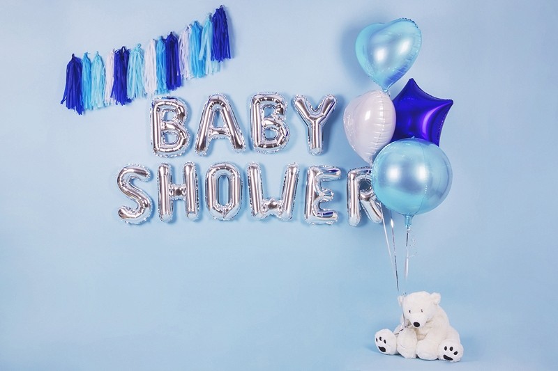 Balon foliowy 45cm Serce Błękitne