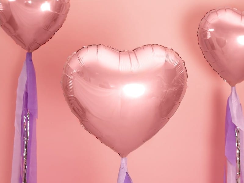 Balon foliowy 45cm Serce Rose Gold