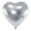 Balon foliowy 45cm Serce Srebrne