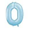 Balon foliowy błękitna cyfra 0 86cm 