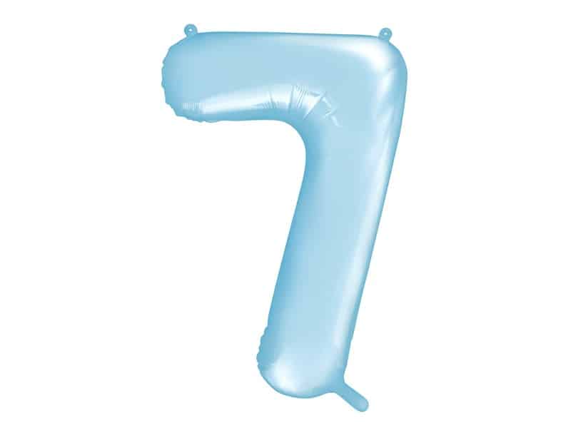 Balon foliowy błękitna cyfra 7 86cm 