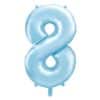 Balon foliowy błękitna cyfra 8 86cm 