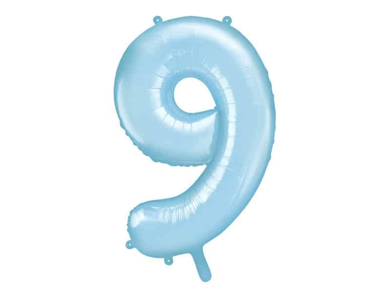 Balon foliowy błękitna cyfra 9 86cm 