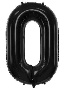 Balon Foliowy Cyfra 0 Czarna
