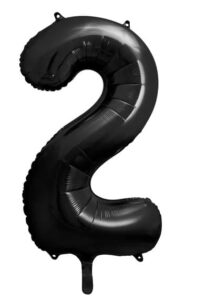 Balon Foliowy Cyfra 2 Czarna