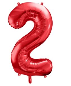 Balon Foliowy Cyfra 2 Czerwona