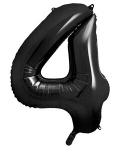 Balon Foliowy Cyfra 4 Czarna