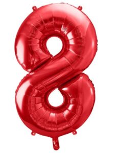 Balon Foliowy Cyfra 8 Czerwona