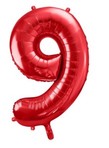 Balon Foliowy Cyfra 9 Czerwona