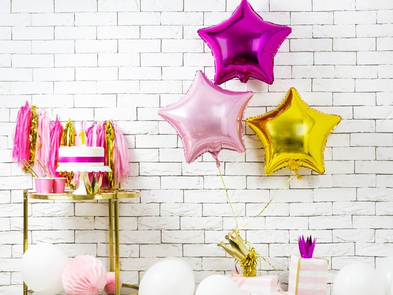 Balon foliowy Gwiazda różowa 18