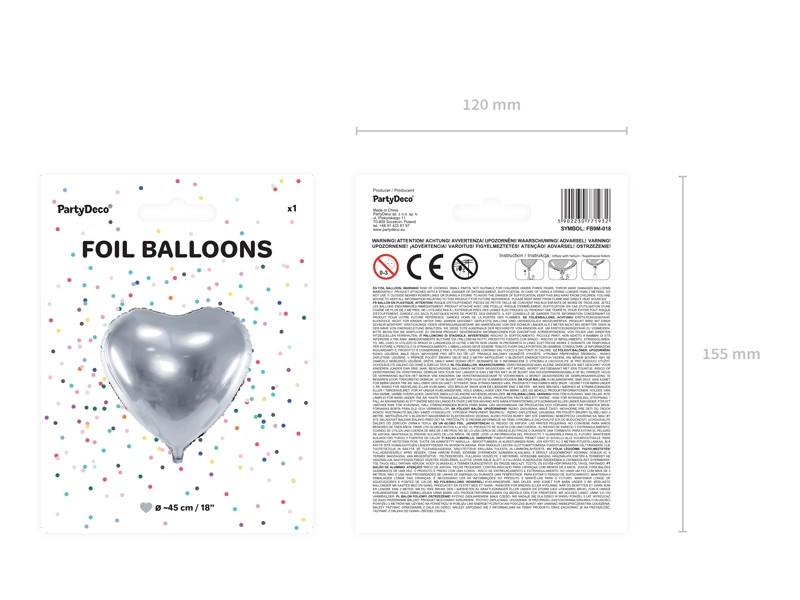 Balon foliowy Gwiazdka błękitna 48cm