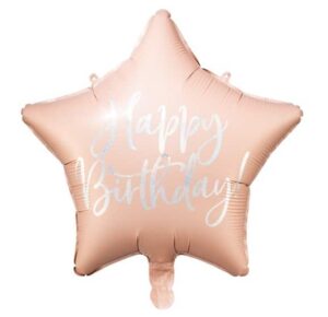 Balon Foliowy Gwiazdka Happy Birthday Nude