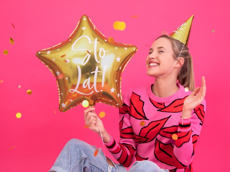 Balon Foliowy Gwiazdka Sto Lat!