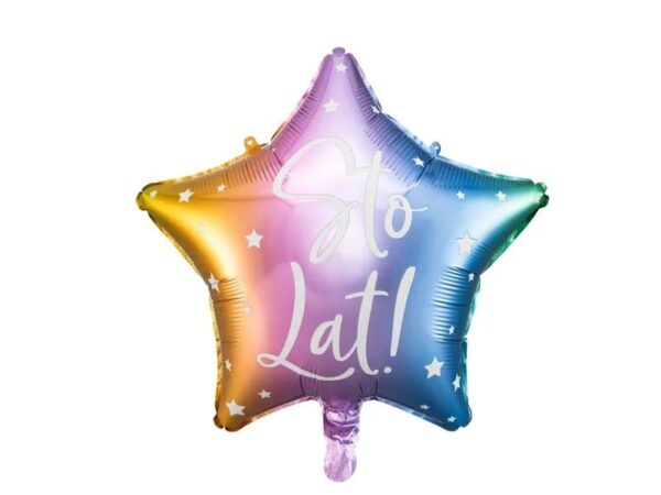 Balon Foliowy Gwiazdka Sto Lat! Mix