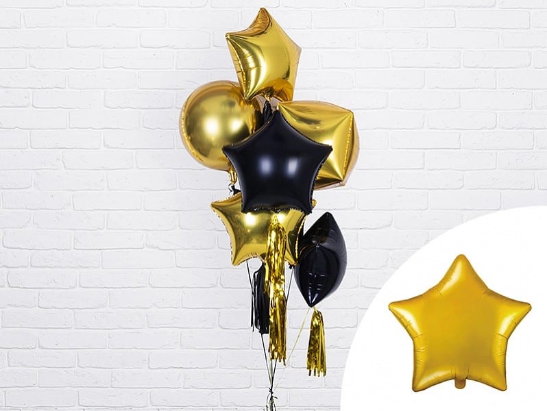 Balon foliowy Gwiazdka złota 48cm