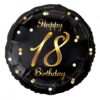 Balon foliowy Happy 18 Birthday Czarny