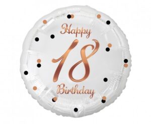 Balon foliowy Happy 18 Birthday Rose Gold