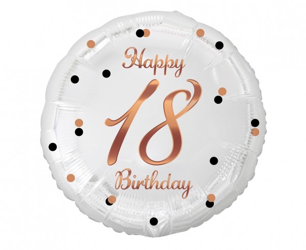 Balon foliowy Happy 18 Birthday Rose Gold