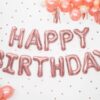 Balon foliowy HAPPY BIRTHDAY napis Rose Gold