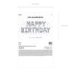 Balon foliowy HAPPY BIRTHDAY napis srebrny