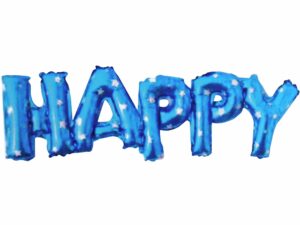 Balon foliowy Happy Niebieski