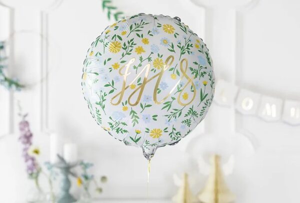 Balon Foliowy IHS Kwiatki Komunia