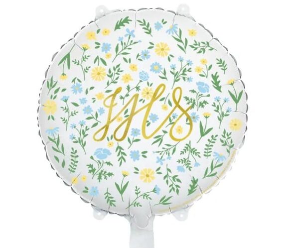 Balon Foliowy IHS Kwiatki Komunia