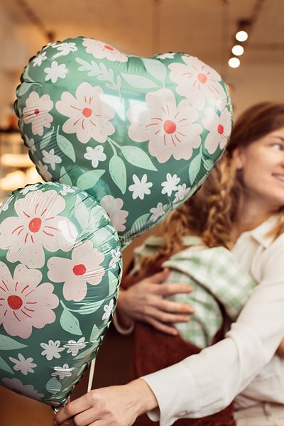 Balon Foliowy Kwiatowe Serce